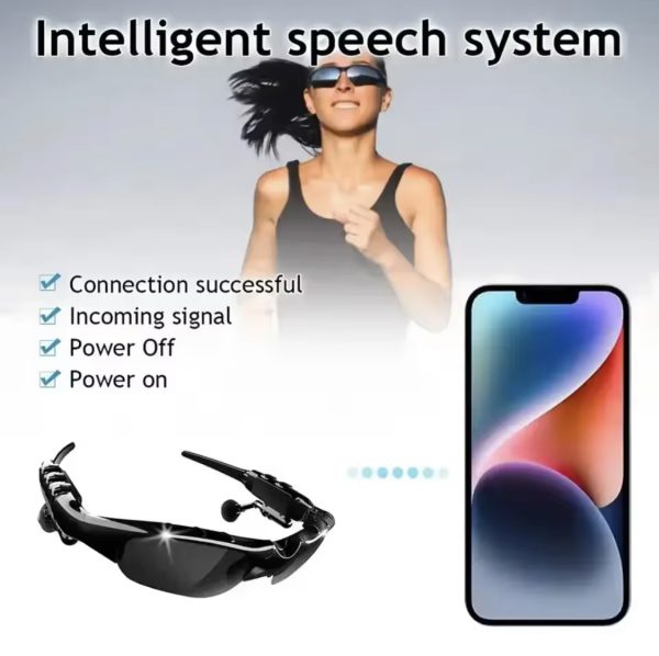Toptrek Sports Stereo Wireless Bluetooth Cycling Sunglasses 5.0 Headset Phone Polarized Driving Sunglasses Riding Eyes Glasses - Image 3