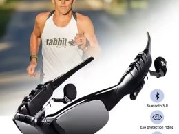 Toptrek Sports Stereo Wireless Bluetooth Cycling Sunglasses 5.0 Headset Phone Polarized Driving Sunglasses Riding Eyes Glasses